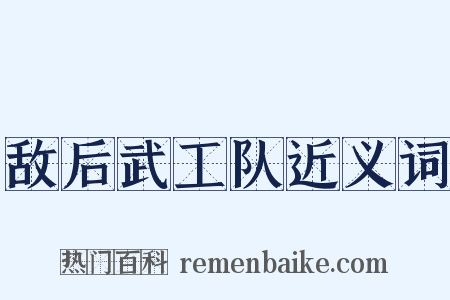 敌后武工队近义词是什么意思的图片